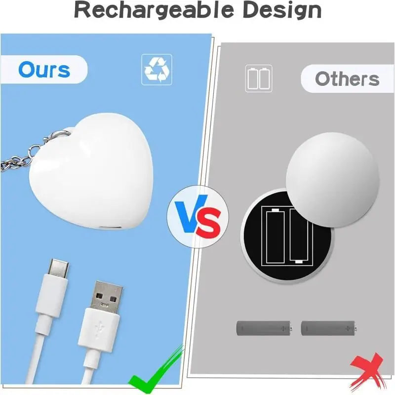 Smart Heart-Shaped Handbag Light – Touch Sensor &amp; Rechargeable