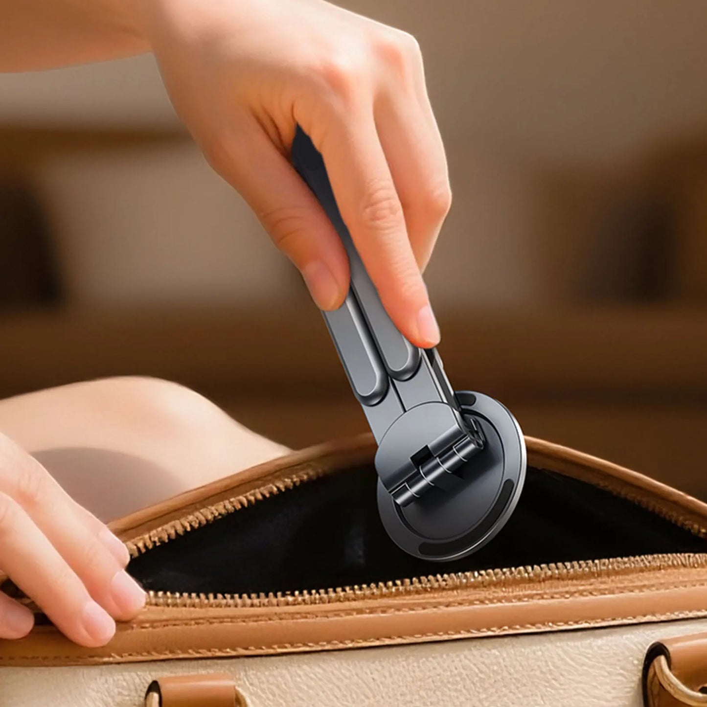 Magnetic Foldable Adjustable Desktop Stand for iPhone, iPad & Laptop